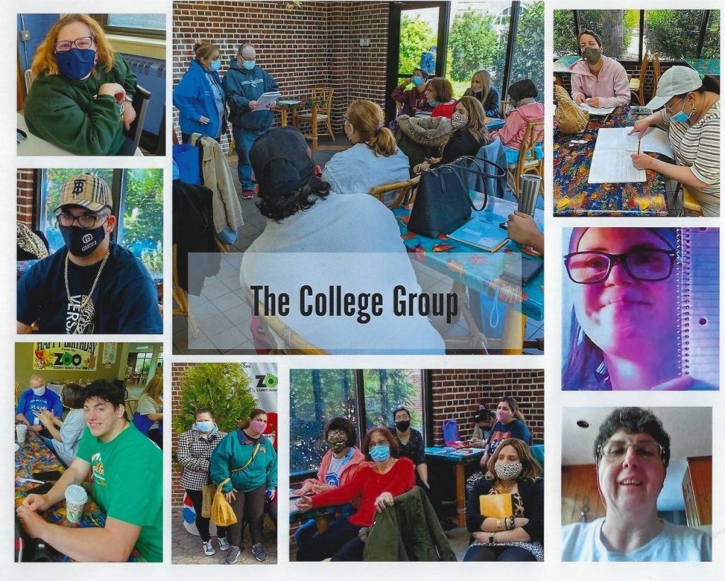 College Group reading and writing at the Staten Island Zoo